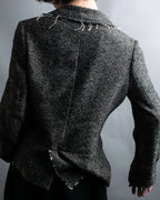 "Yohji Yamamoto +NOIR" Frill smoking jacket