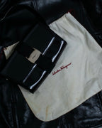 "Salvatore Ferragamo" enamel shoulder bag