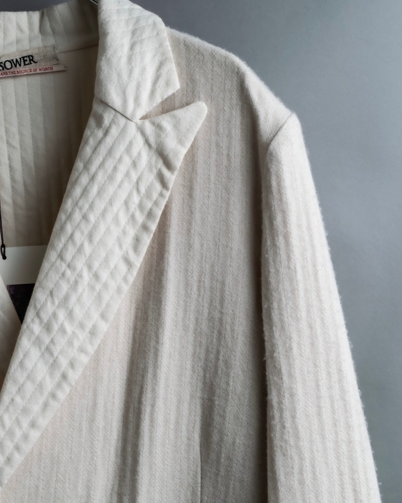 "SOWER" cashmere cotton double breasted tailored jacket