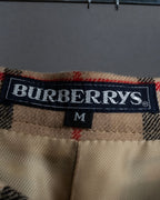 "Burberry's (70-80's)" Nova check side zip pleated skirt