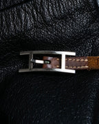 "HERMES" leather bracelet choker