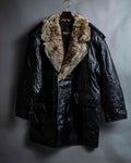 3XL Oversilhouette Faux Fur Leather Coat