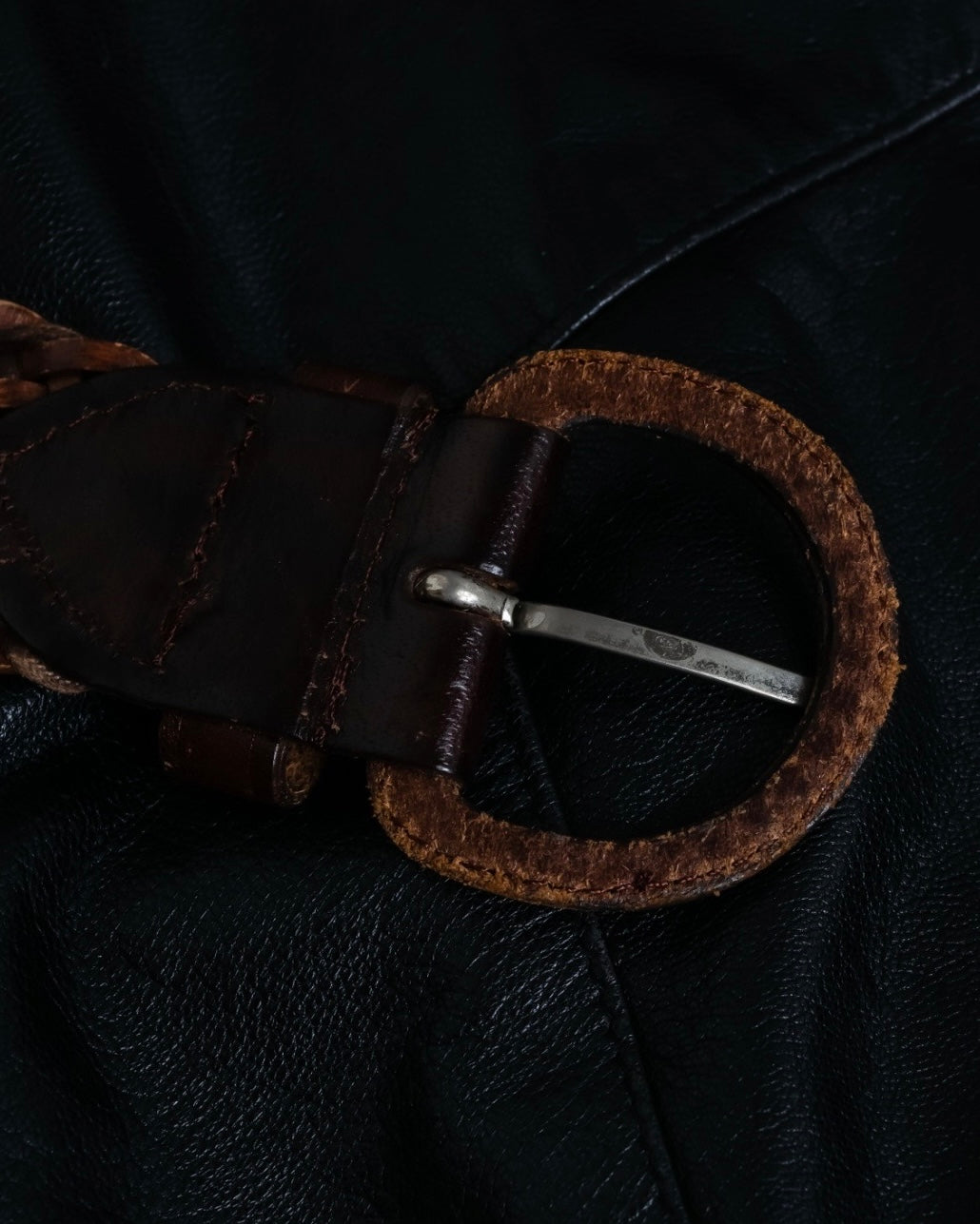 Marble Sewn Leather Belt