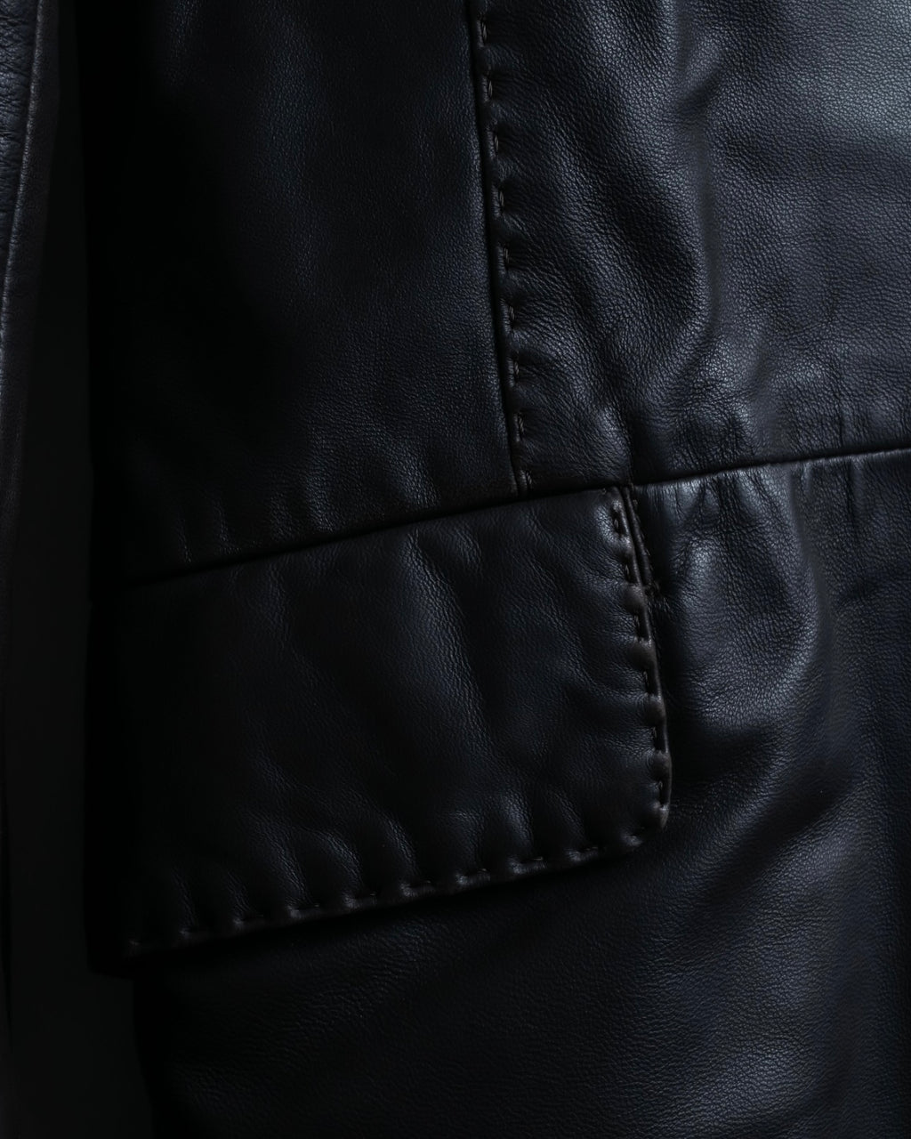 "Emporio Armani" leather stitch special design jacket