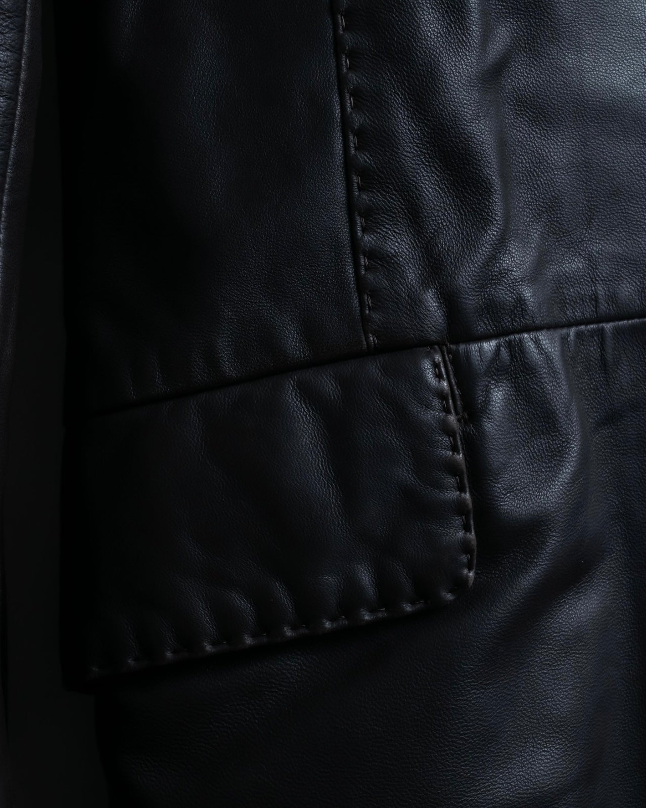 "Emporio Armani" leather stitch special design jacket
