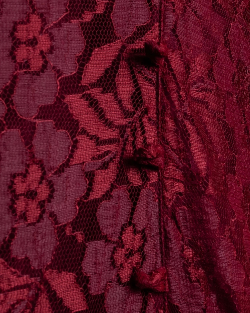 “Vintage” flower motif lace long dress