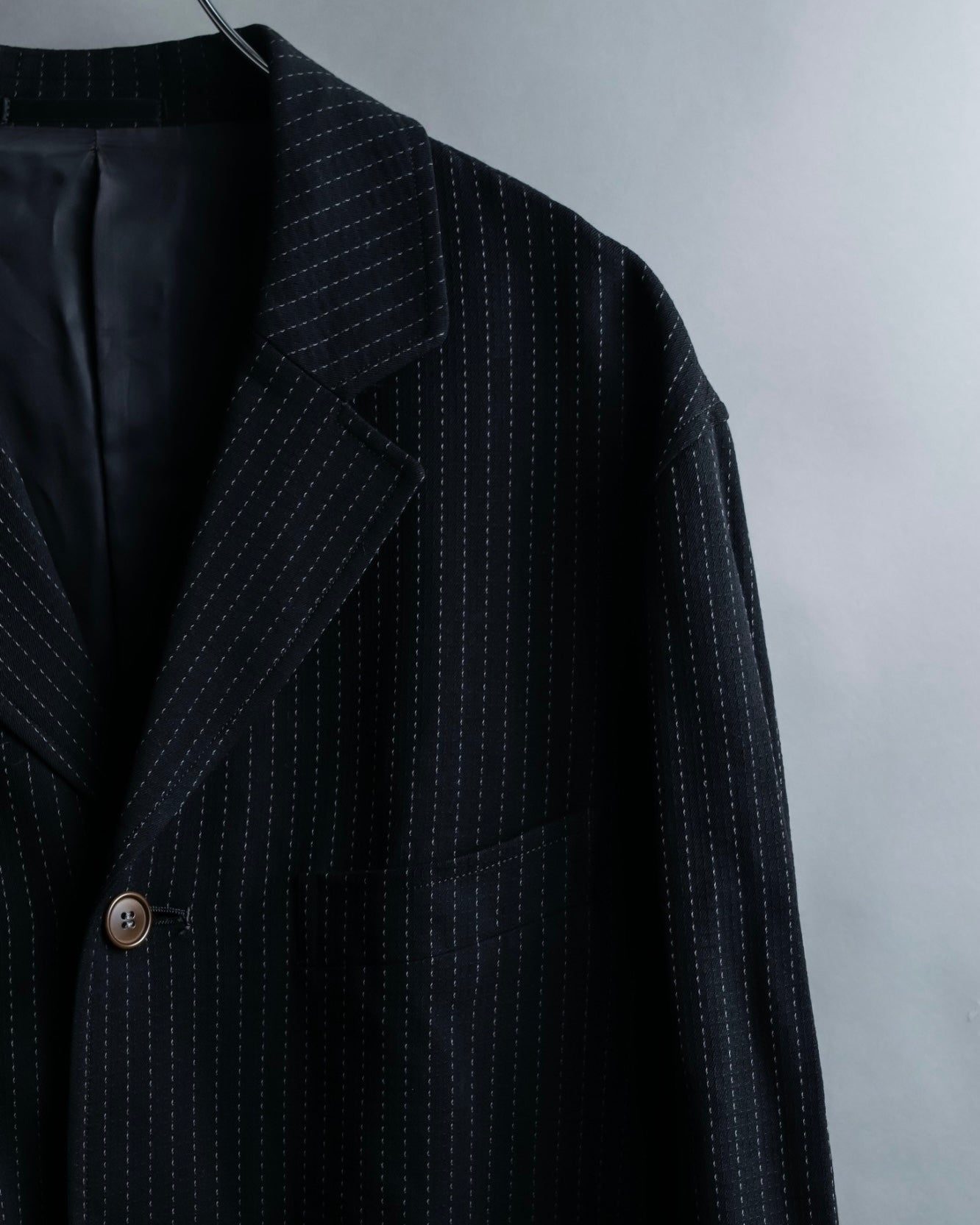"Paul Smith London" Stitch design stripe compact lapel single tailored jacket