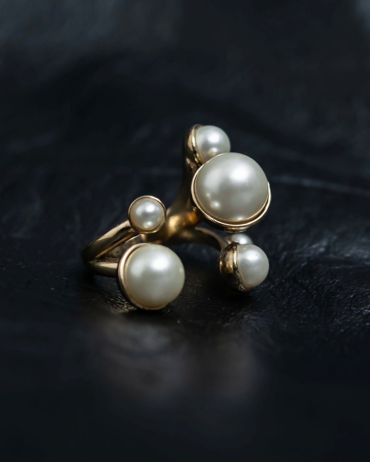 "Dior" pearl tree design ring