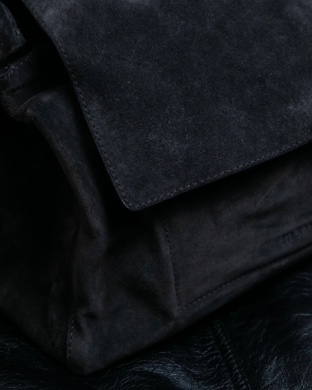 "JIL SANDER" Beautiful suede leather handbag