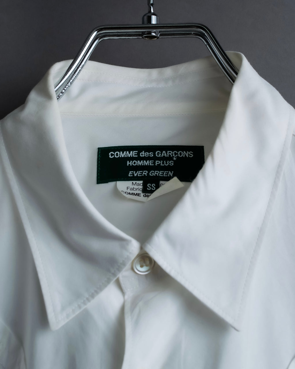 “Comme des Garçons Homme Plus Ever Green” special diagonal cut designed shirt