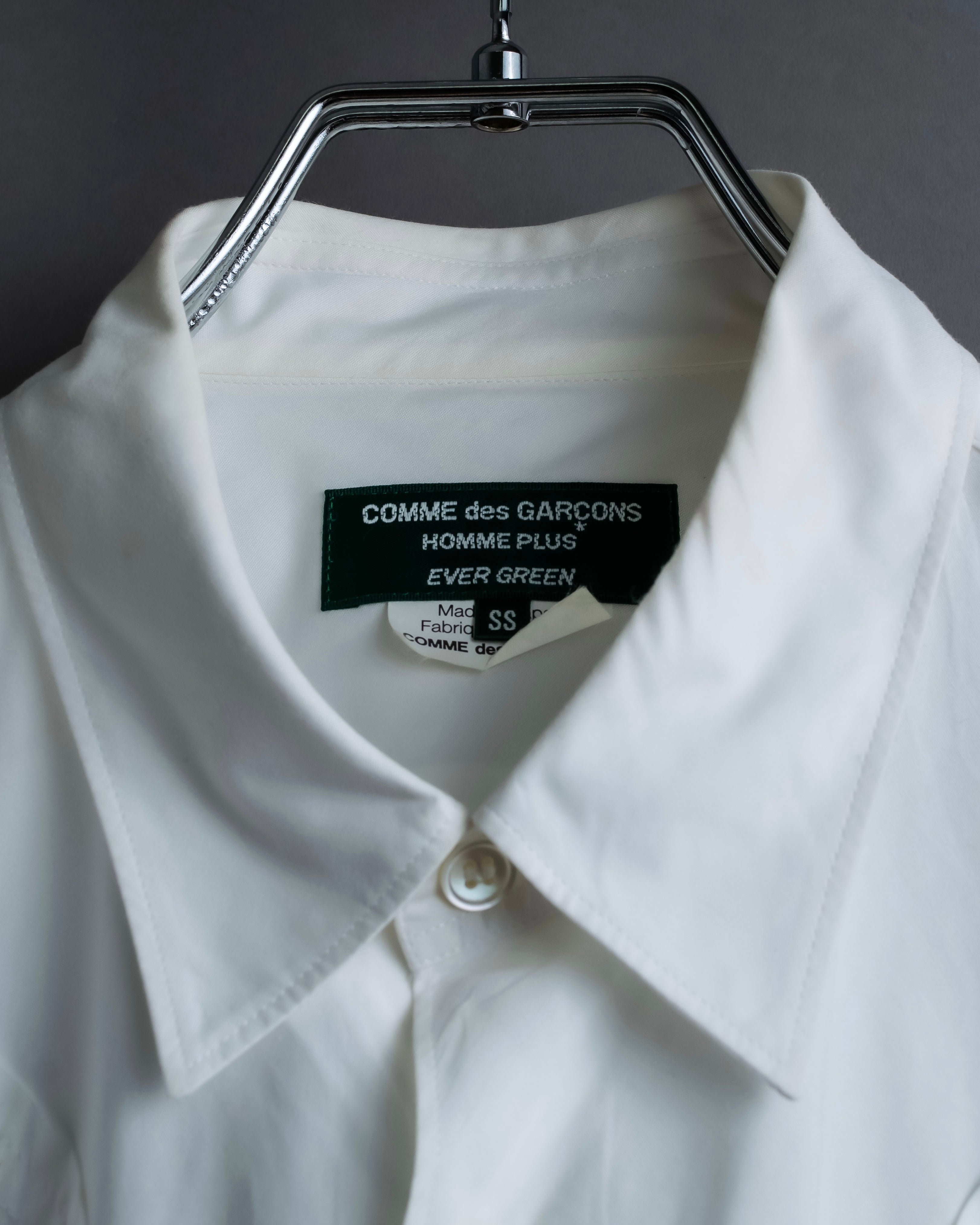 “Comme des Garçons Homme Plus Ever Green” special diagonal cut designed shirt