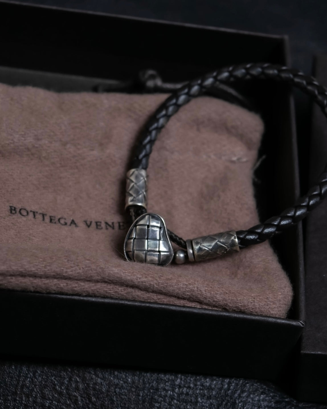 "BOTTEGA VENETA" Leather braided bangle