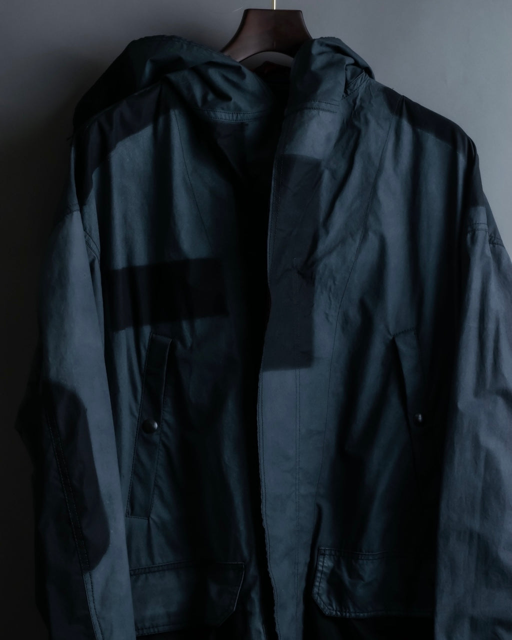 "LANVIN paris" mint condition silk blend double zip spring coat