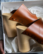 "Maison Margiela 20SS" Tabi platform wood sole sandals