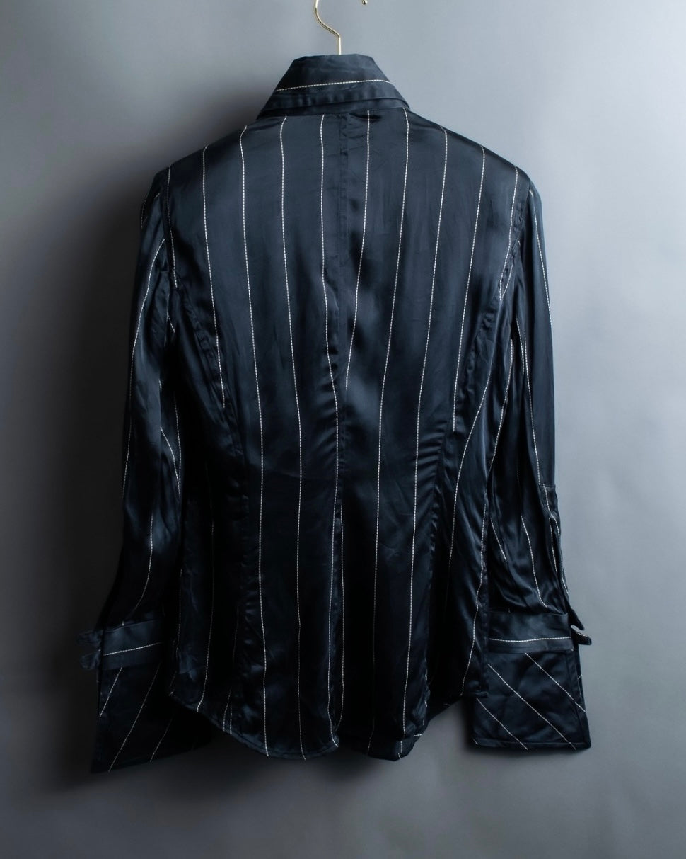 "GIANFRANCO FERRE" 100% silk striped dress shirt