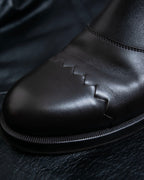 “BOTTEGA VENETA” round toe intrecciato leather boots
