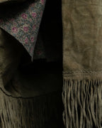 Vintage suede fringe jacket