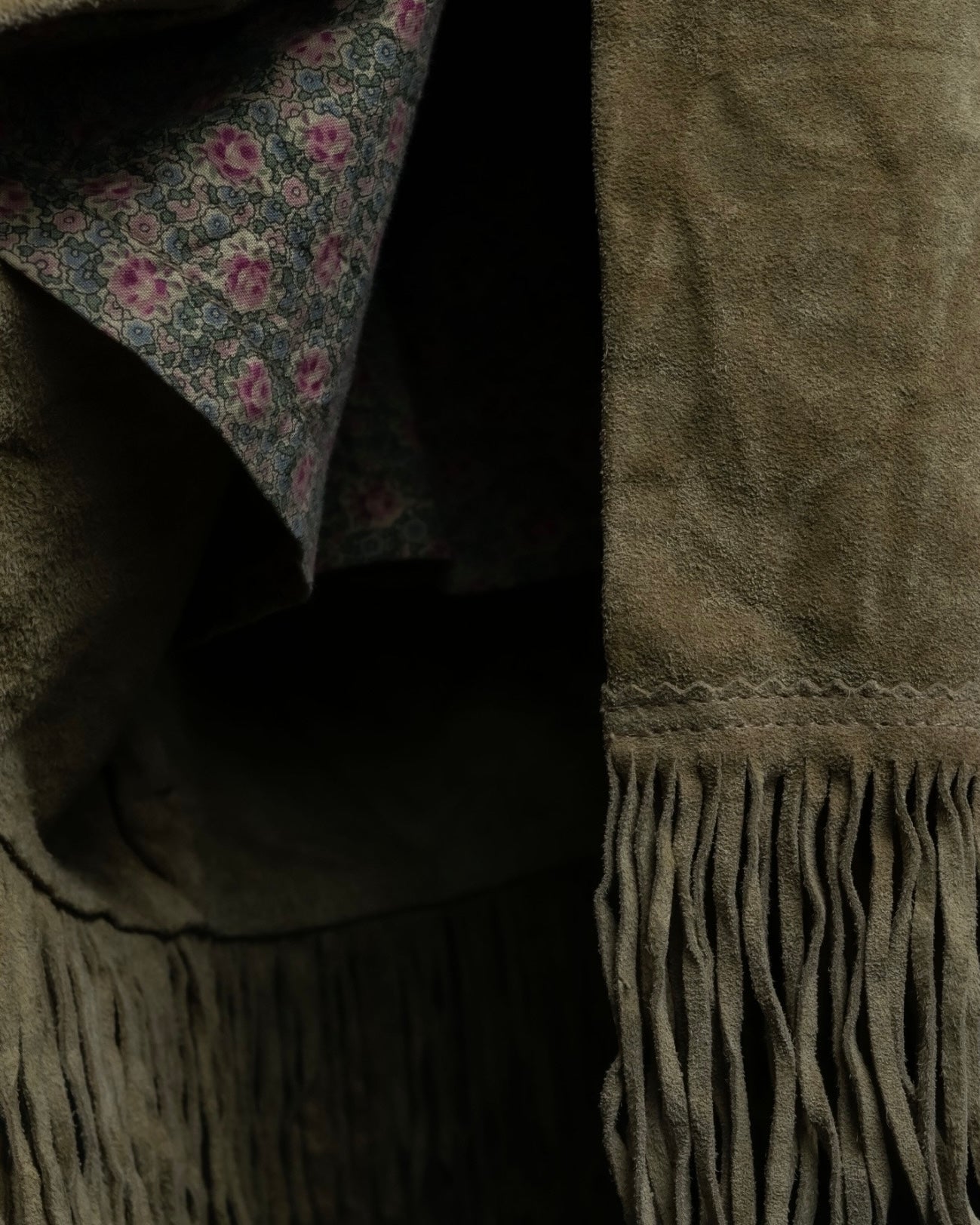 Vintage suede fringe jacket