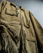 Vintage suede fringe jacket