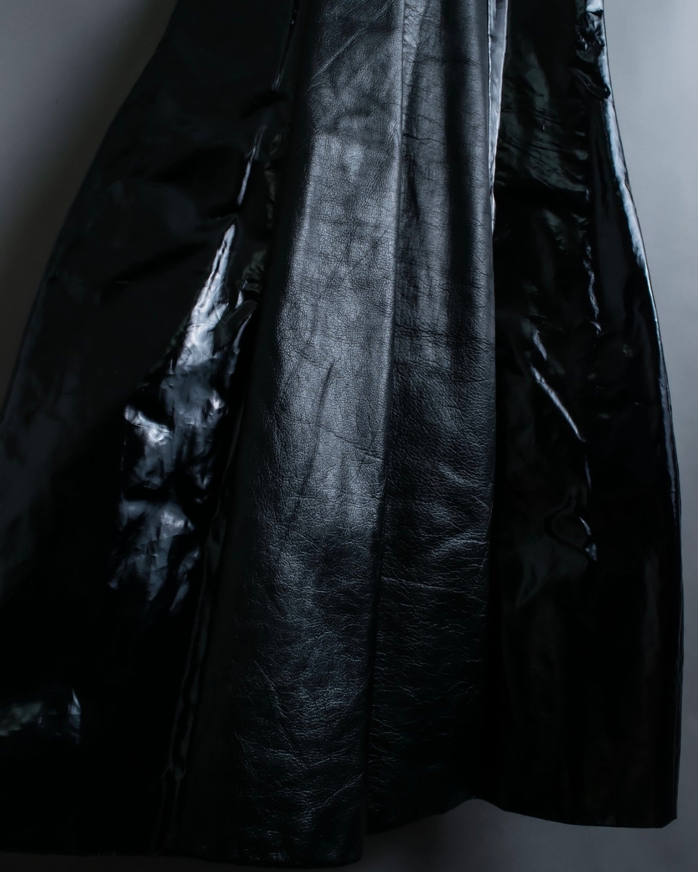 "UNDERCOVER" leather pvc combination dress