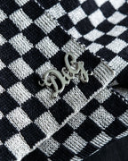 "DOLCE&amp;GABBANA" checkered pattern glitter stole