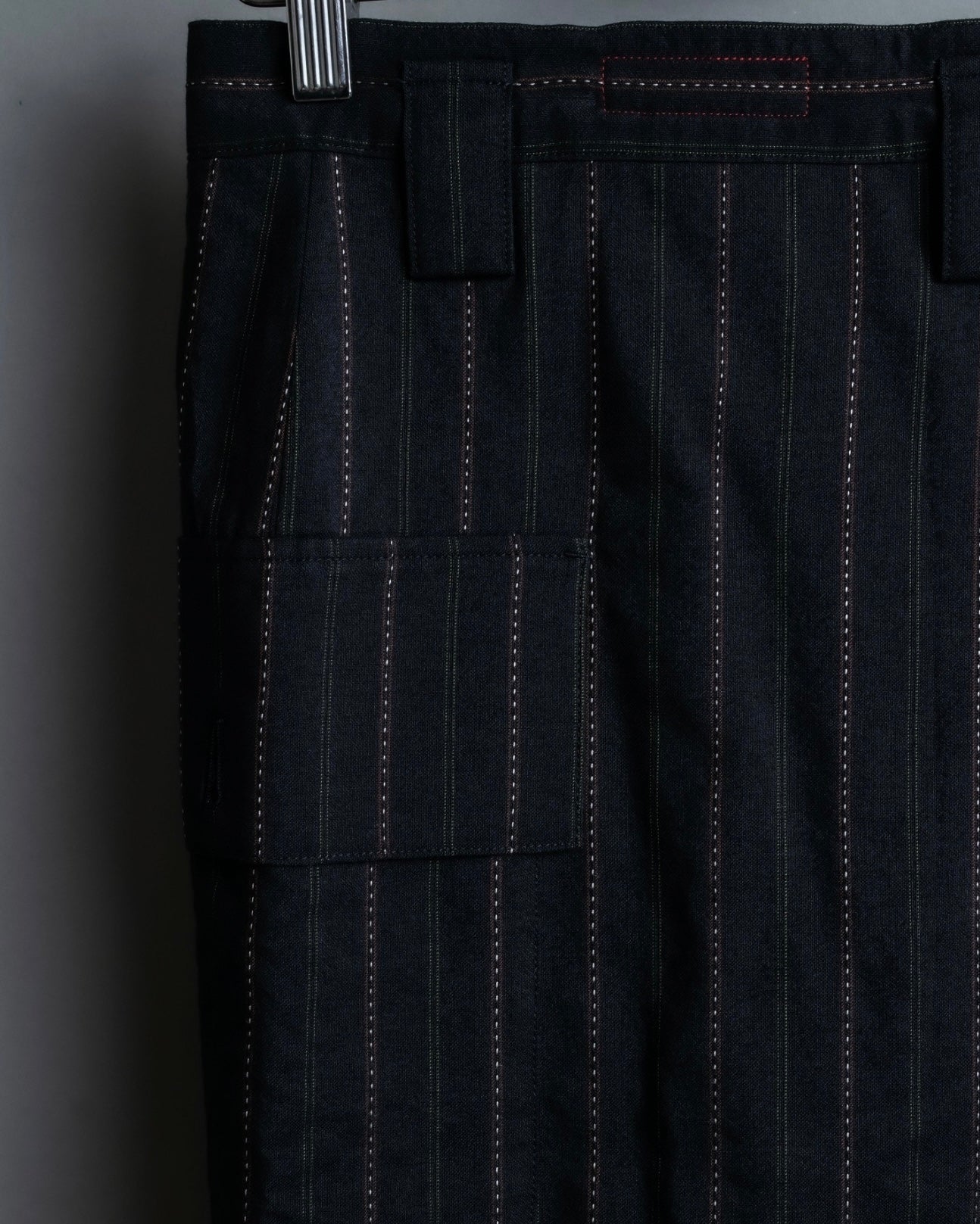 "Y's" Red Line Striped Wrap Pants Design Setup