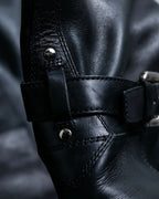 "PRADA" engineered leather boots