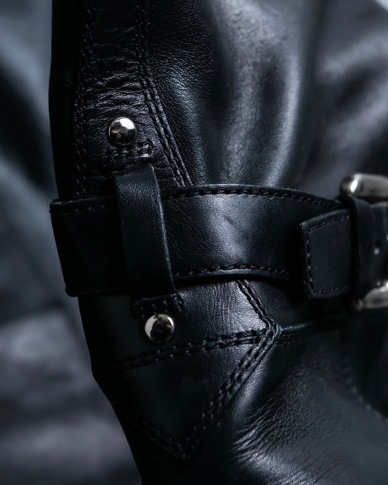 "PRADA" engineered leather boots