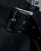 "Yohji Yamamoto" double zip asymmetric skirt