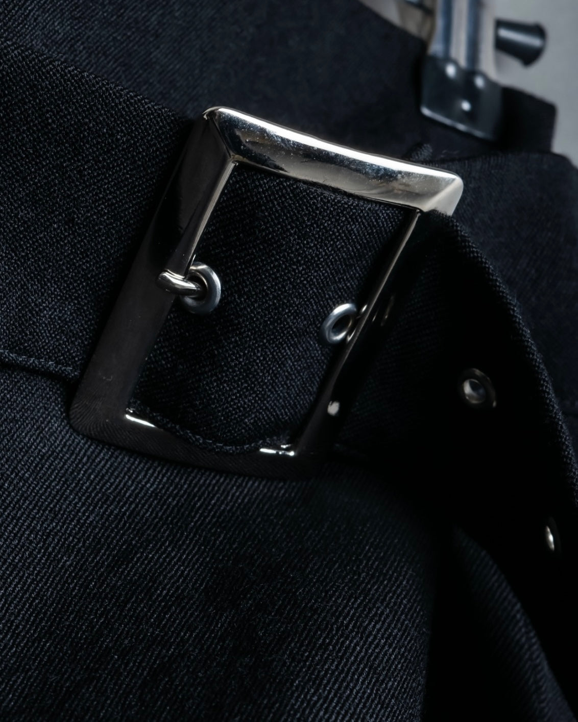 "Yohji Yamamoto" double zip asymmetric skirt