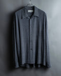 Vintage three-dimensional processed monotone polyester shirt