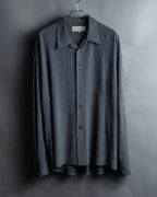 Vintage three-dimensional processed monotone polyester shirt