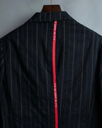 "Y's" Red Line Striped Wrap Pants Design Setup