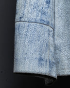 "CRISTIANO di THIENE"Crack design white leather jacket