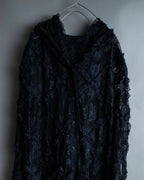 Beautiful sheer long hoodie coat