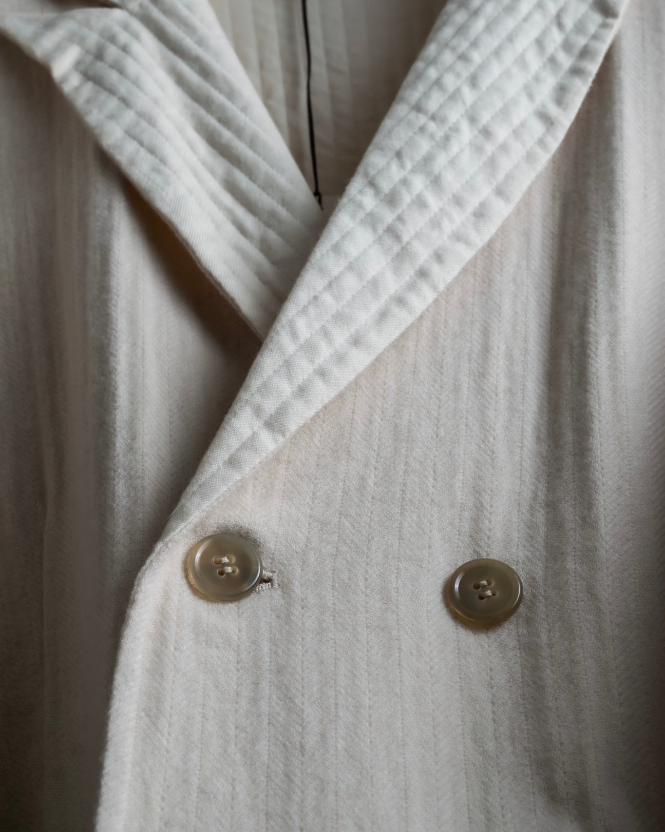 "SOWER" cashmere cotton double breasted tailored jacket