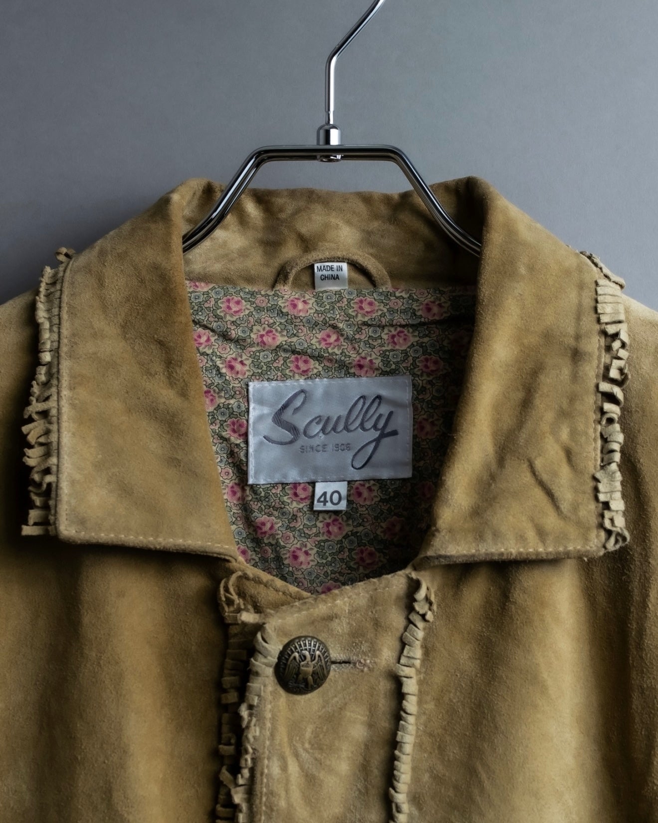 Vintage suede fringe jacket