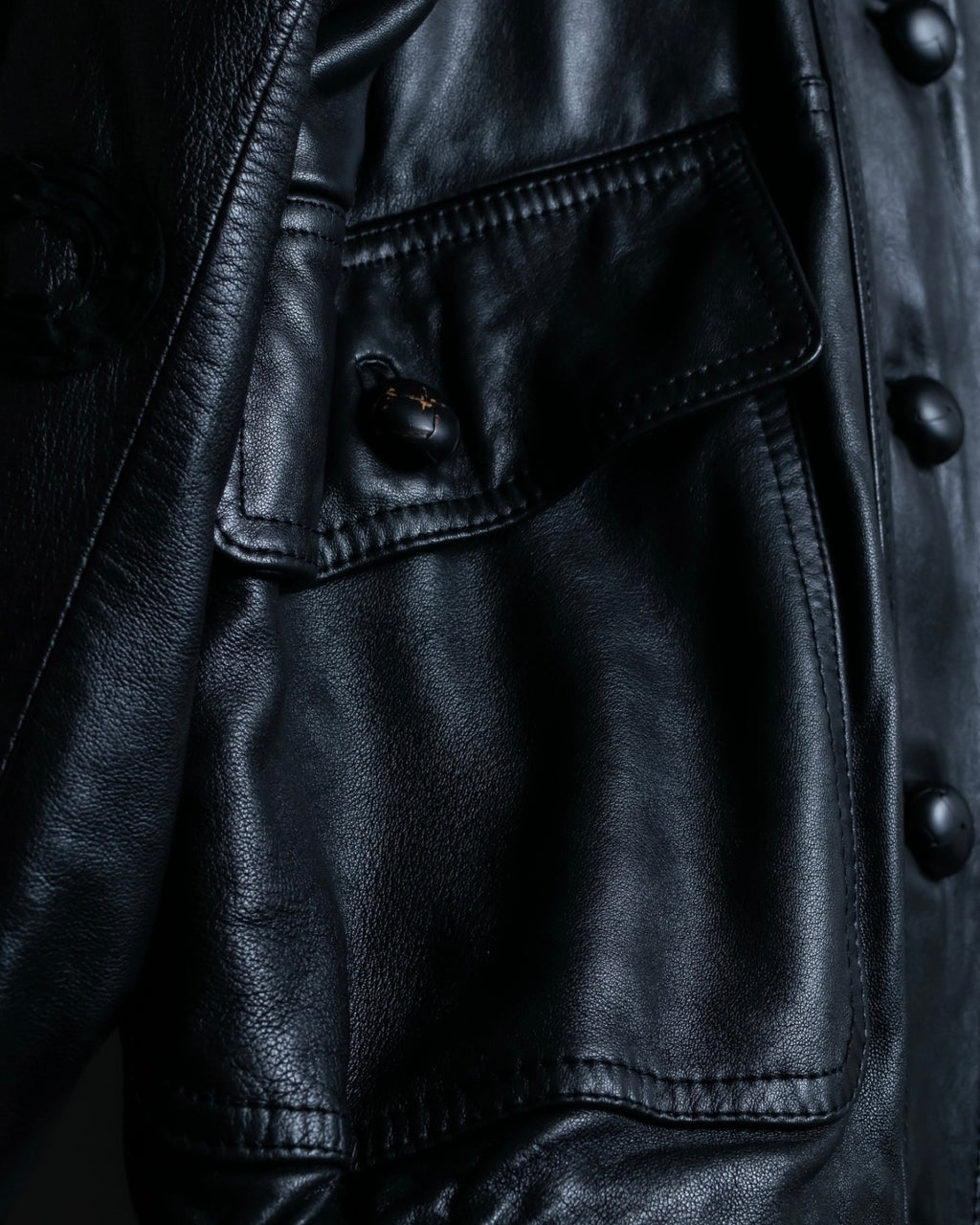 Vintage racoonfur leather blouson