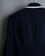 “Burberrys” open collar piping designed jacket