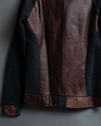 "DIONISO" Archive genuine leather combination knit