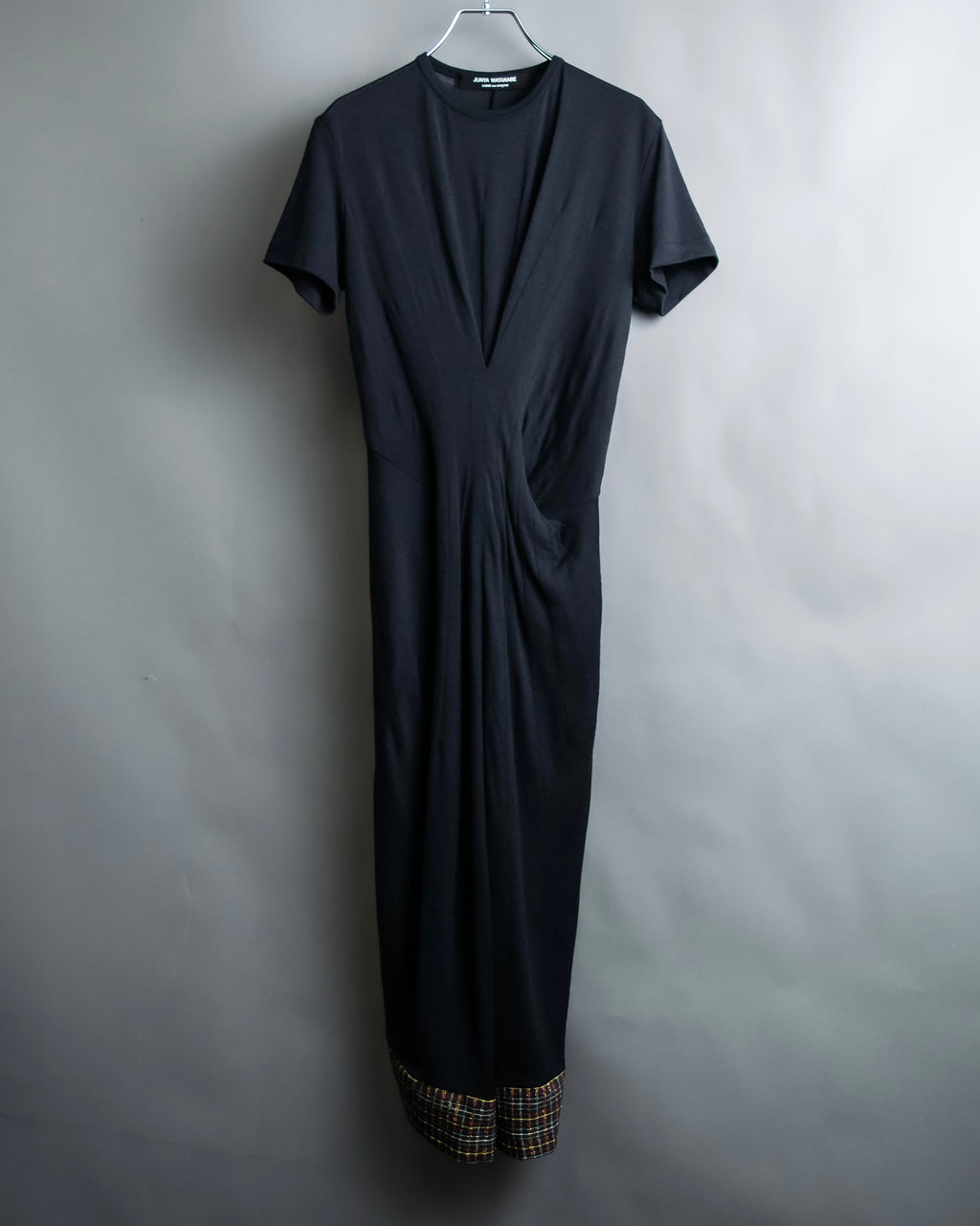 “JUNYA WATANABE” narrow waist  lame designed hem long dress