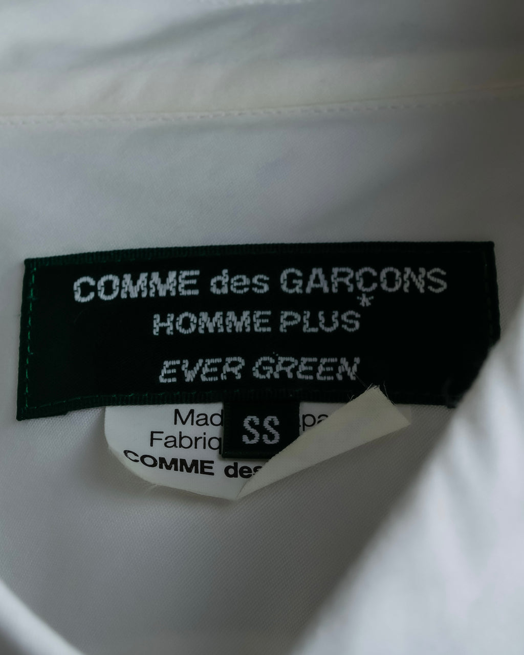 “Comme des Garçons Homme Plus Ever Green” special diagonal cut designed shirt