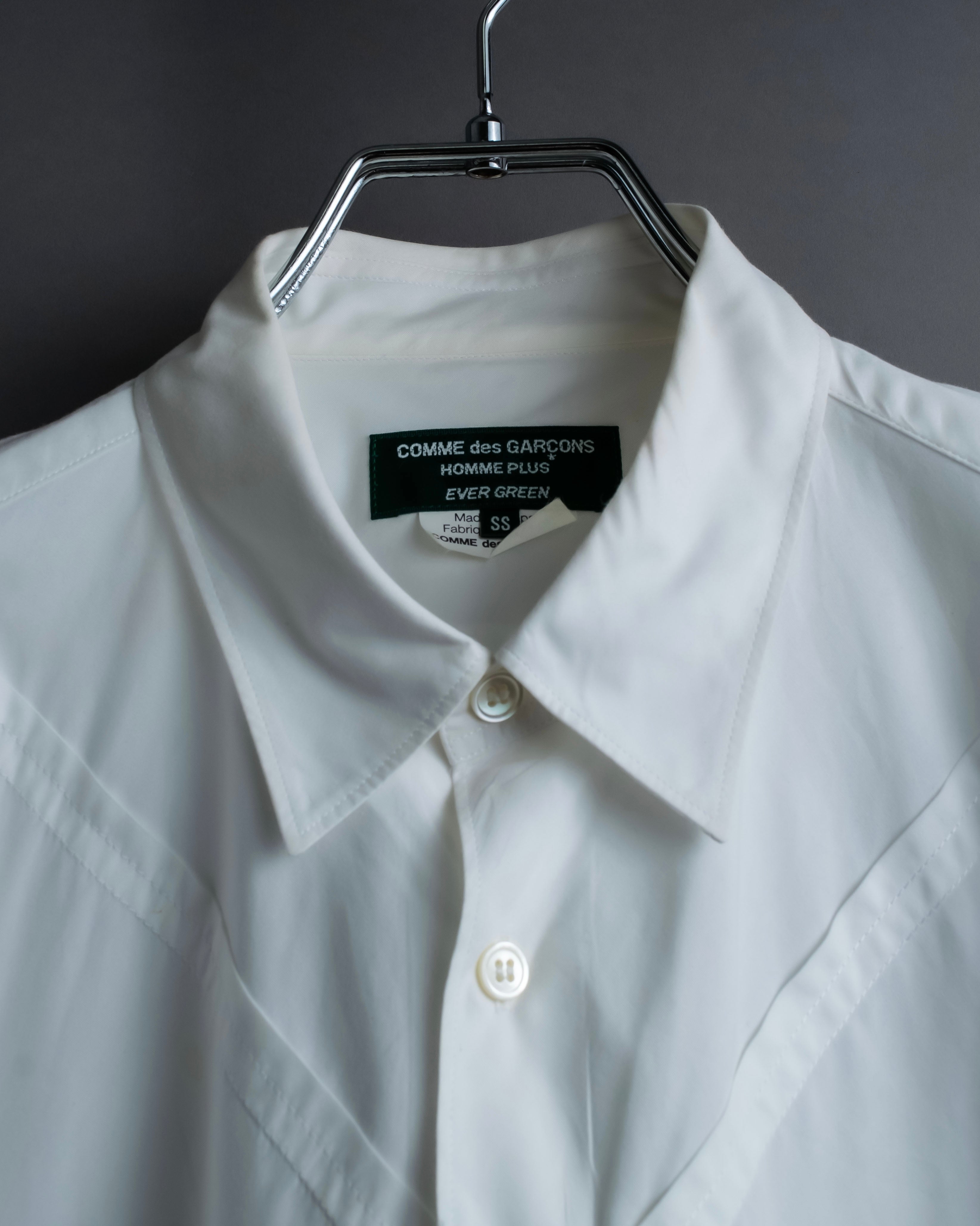 “Comme des Garçons Homme Plus Ever Green” special diagonal cut designed shirt
