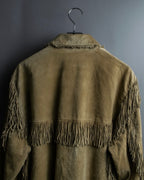 Vintage suede fringe jacket