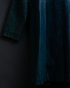 "COACH" light blue faded leather coat