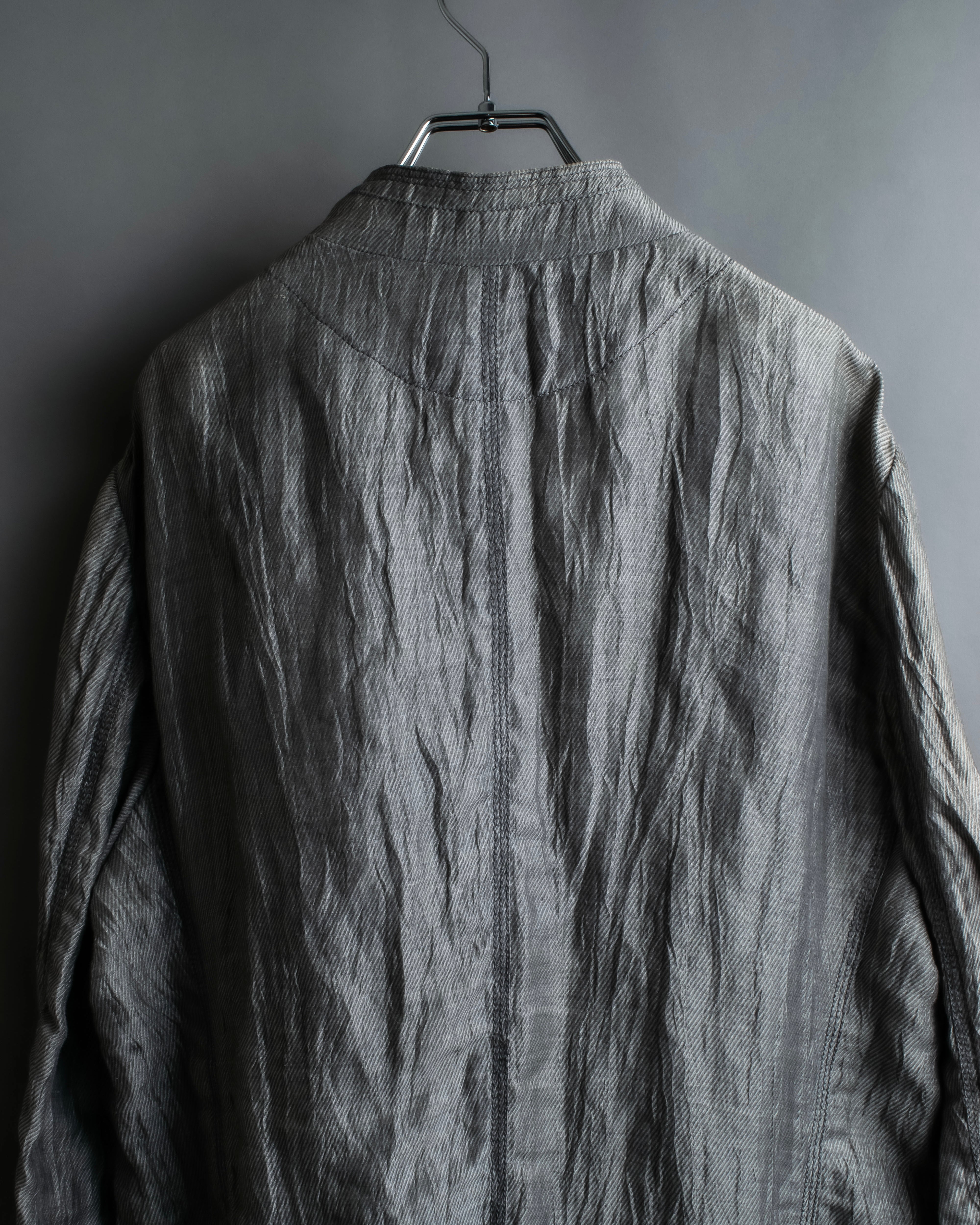 Armani Collezioni” wrinkle processed stand color jacket – MOOD