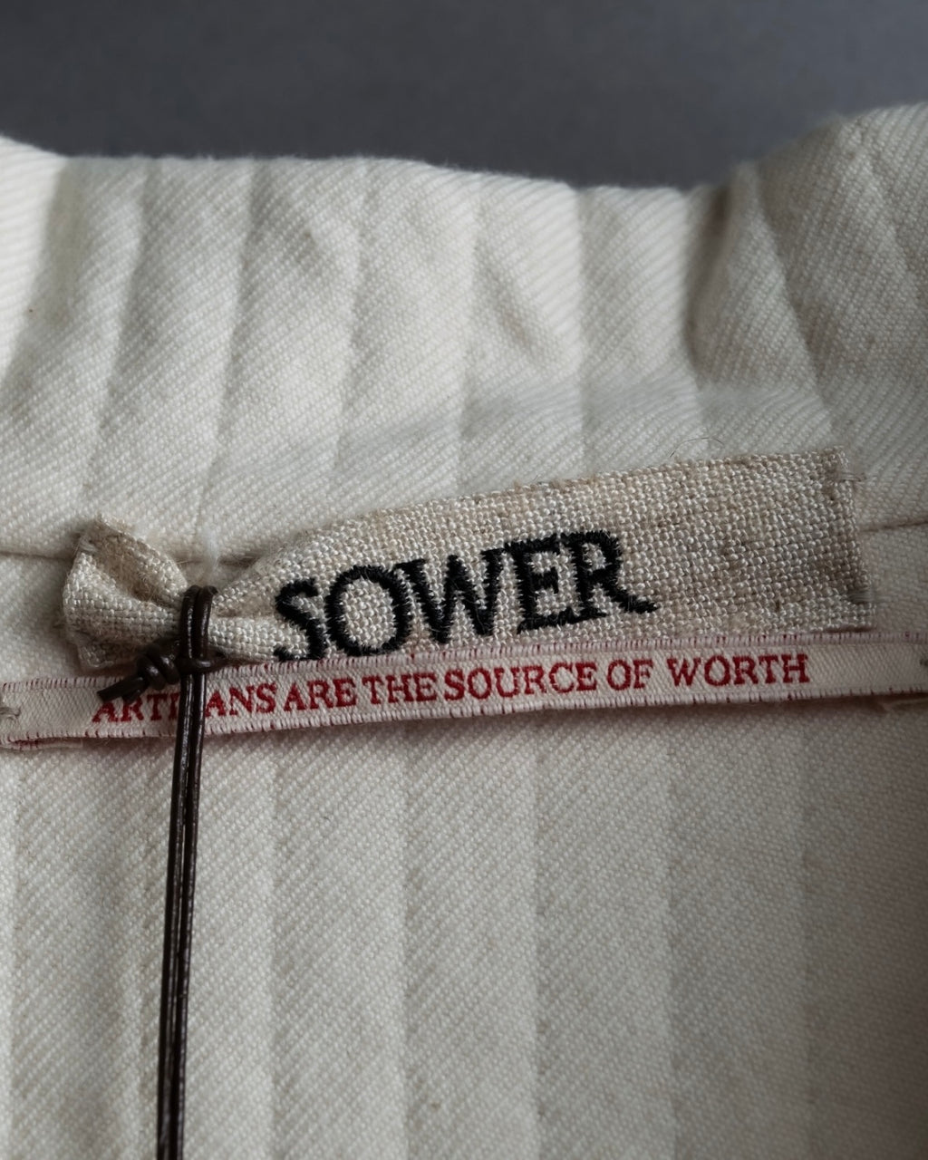 "SOWER" cashmere cotton double breasted tailored jacket