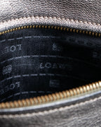 “LOEWE” anagram designed silver shoulder bag