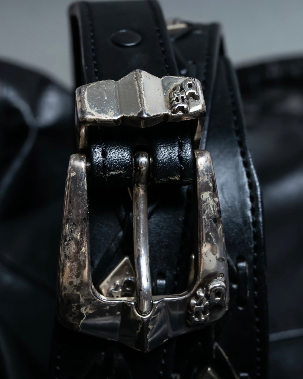 HARLEY-DAVIDSON Genuine Leather Silver Detail Belt