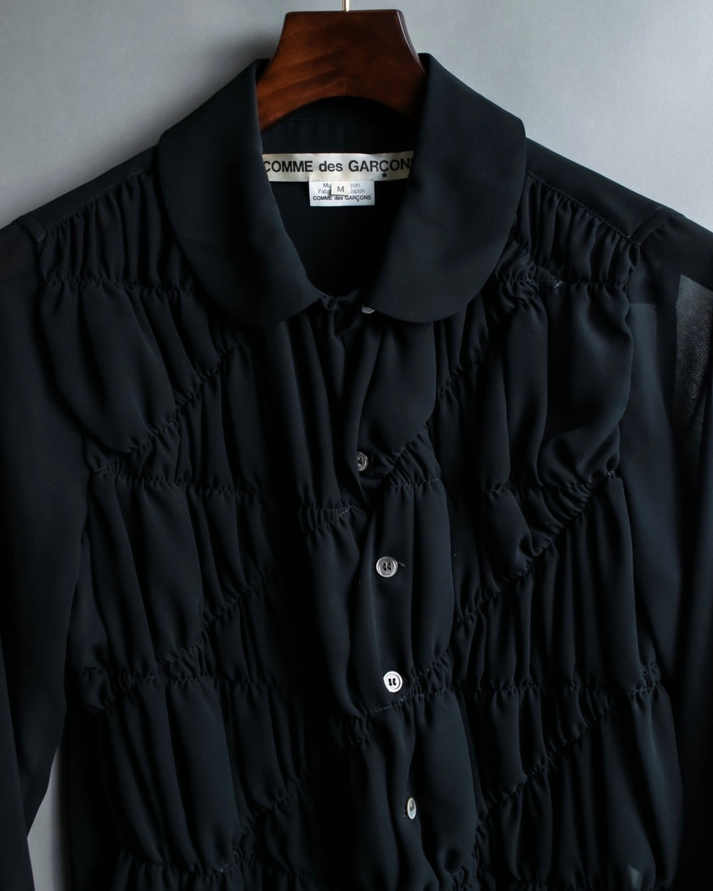 "COMME des GARÇONS" ruched sheer shirt